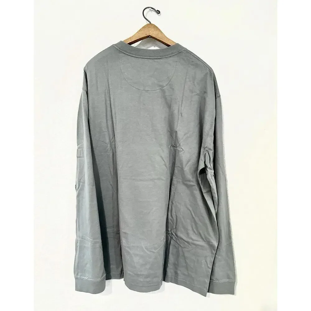 NEW Goodfellow & Co Men's T-Shirt Long Sleeve Gray Button Front XXL Tall NWT - Picture 2 of 9